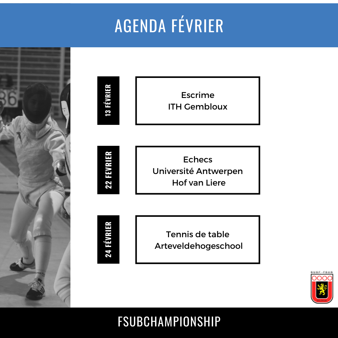 agenda fsub février