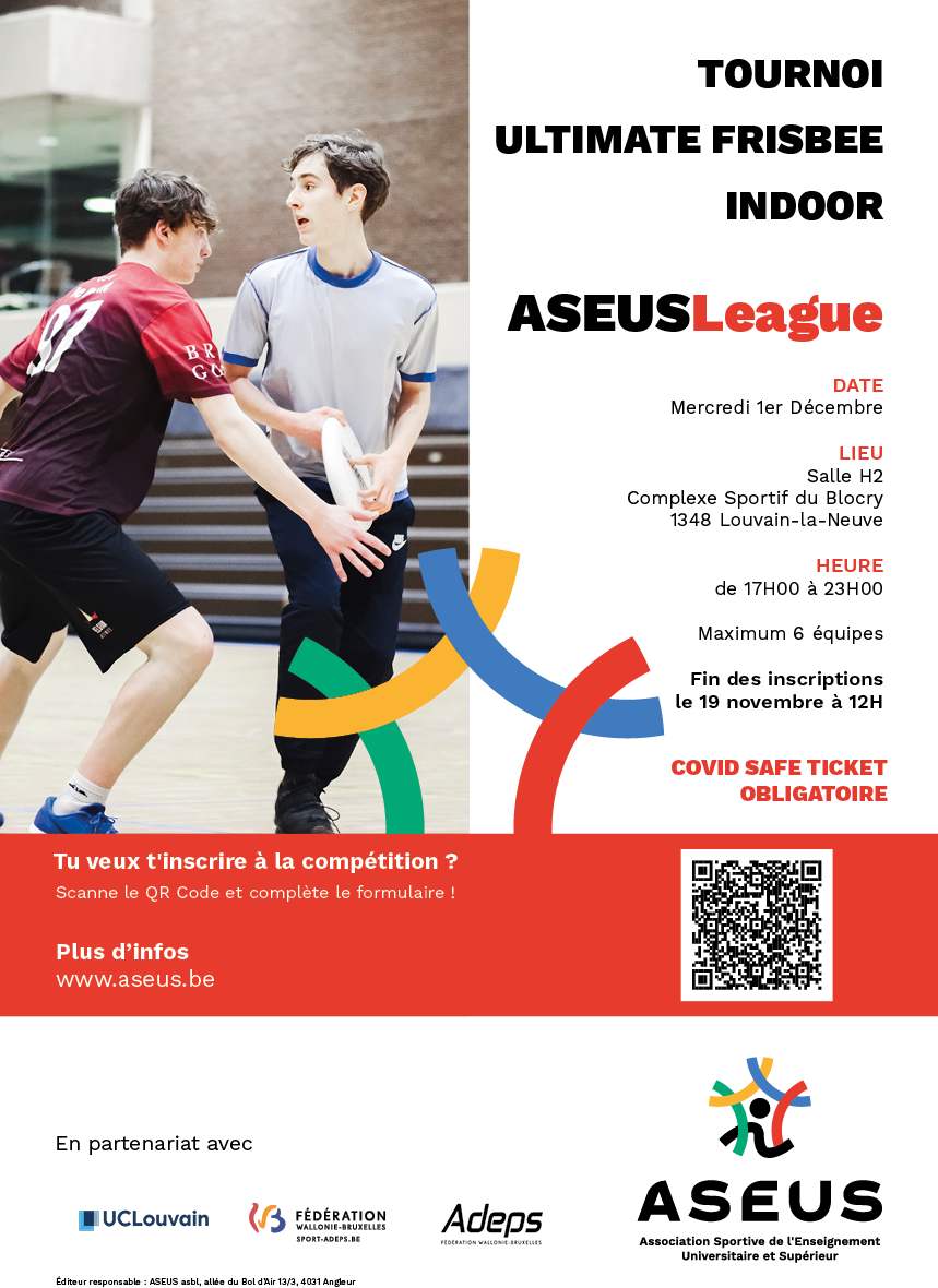 tournoi ultimate frisbee indoor aseus