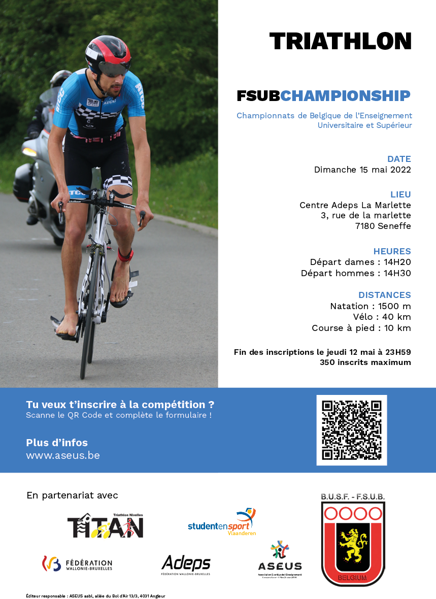 Affiche FSUB Triathlon