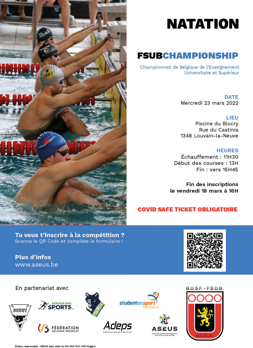 affiche natation fsub 2021-2022