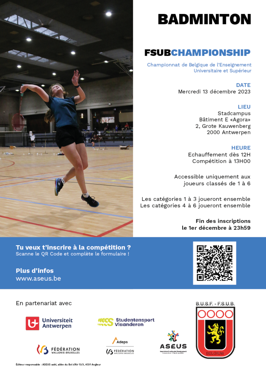 affiche badminton